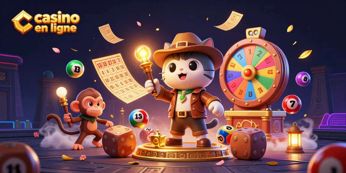 Obtenez des gains avec nos jeux de casino en ligne, illustrés par un aventurier et un singe.
