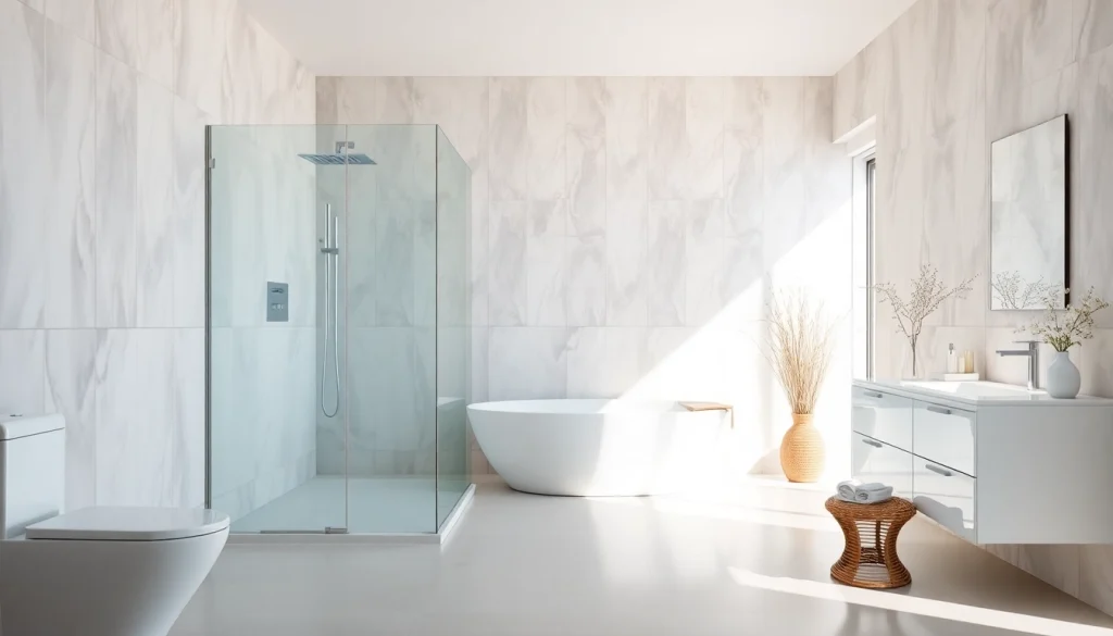 Gestalte mit sonni sanitär GmbH hochwertige Badezimmerprodukte in einem eleganten Raum.