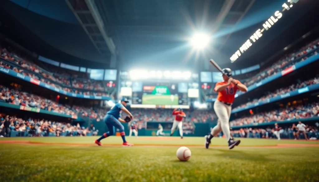 mlb중계 경기의 주요 순간, 선수들이 활발히 경쟁하는 모습