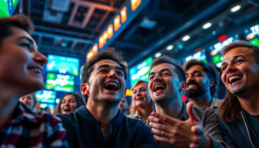 Experience the thrill of online sportsbooks Texas with fans enjoying a lively betting atmosphere.