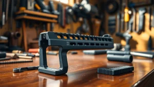 Enhance performance with this magwell for polymer80 pf940c & pf940v2 frames showing intricate details.