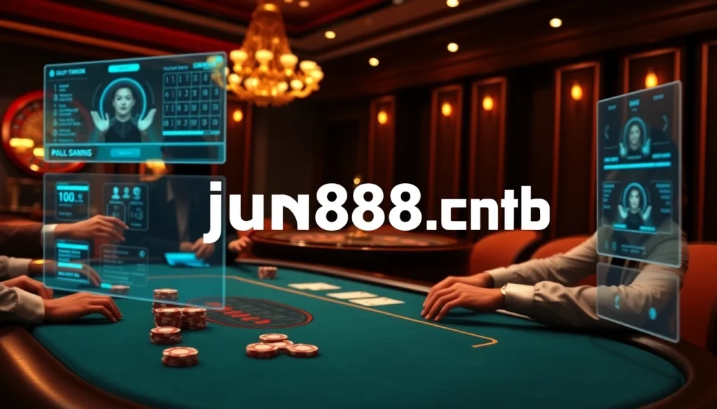 Engage in high-stakes poker gameplay at https://jun88buzz.info/ with luxurious casino elements.