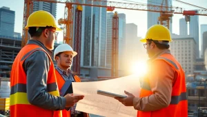 Overseeing Manhattan Construction Manager ensuring project success at a vibrant construction site.