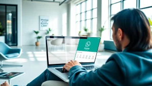 Using WhatsApp Business CRM software to enhance customer engagement in a professional setting.