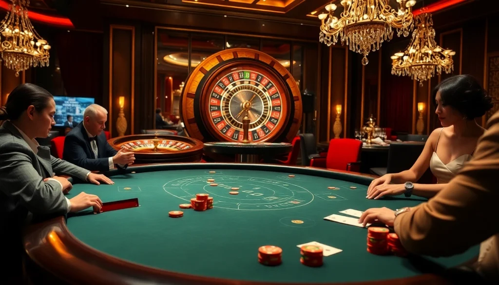 High-stakes poker scene at go8s.bio/ with vibrant chips and luxurious atmosphere.