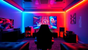 Engaging scene of porn games AI in a futuristic gaming setup