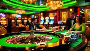 Experience the excitement of i9bet with vibrant casino scenes featuring roulette, cards, and thrills.