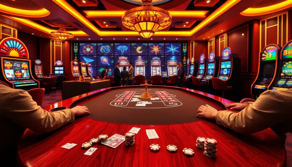 Engaging scene from https://s8glx.com featuring excited players at a vibrant casino table.
