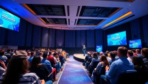 Engage with entertainment branding strategies at https://kjc365.com/ corporate event showcasing innovative presentations.