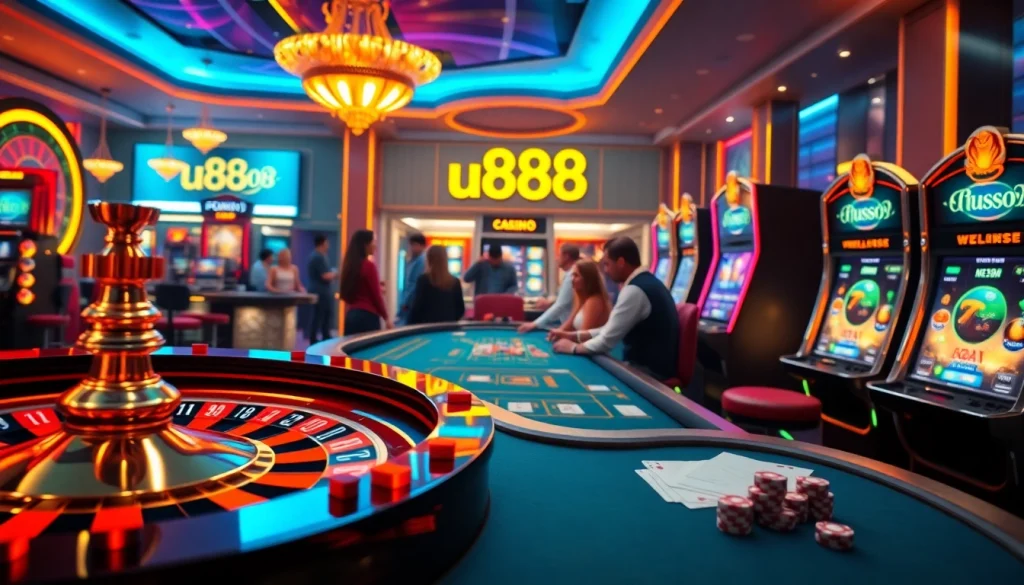 Experience thrilling gameplay at u888 with engaging casino tables and vibrant slot machines.