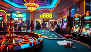 Experience thrilling gameplay at u888 with engaging casino tables and vibrant slot machines.