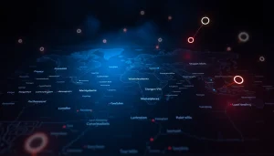 Visual representation of the Hidden Wiki with .onion links showcasing the dark web's categories.