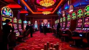 Experience the thrill of winning on the nổ hũ 90 machines in a luxurious casino setting.